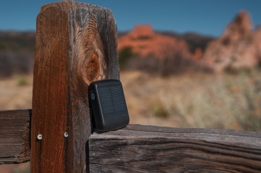 Logotrade Werbeartikel das Foto: Skywave Solar-Kopfhörer aus RCS recyceltem Kunststoff