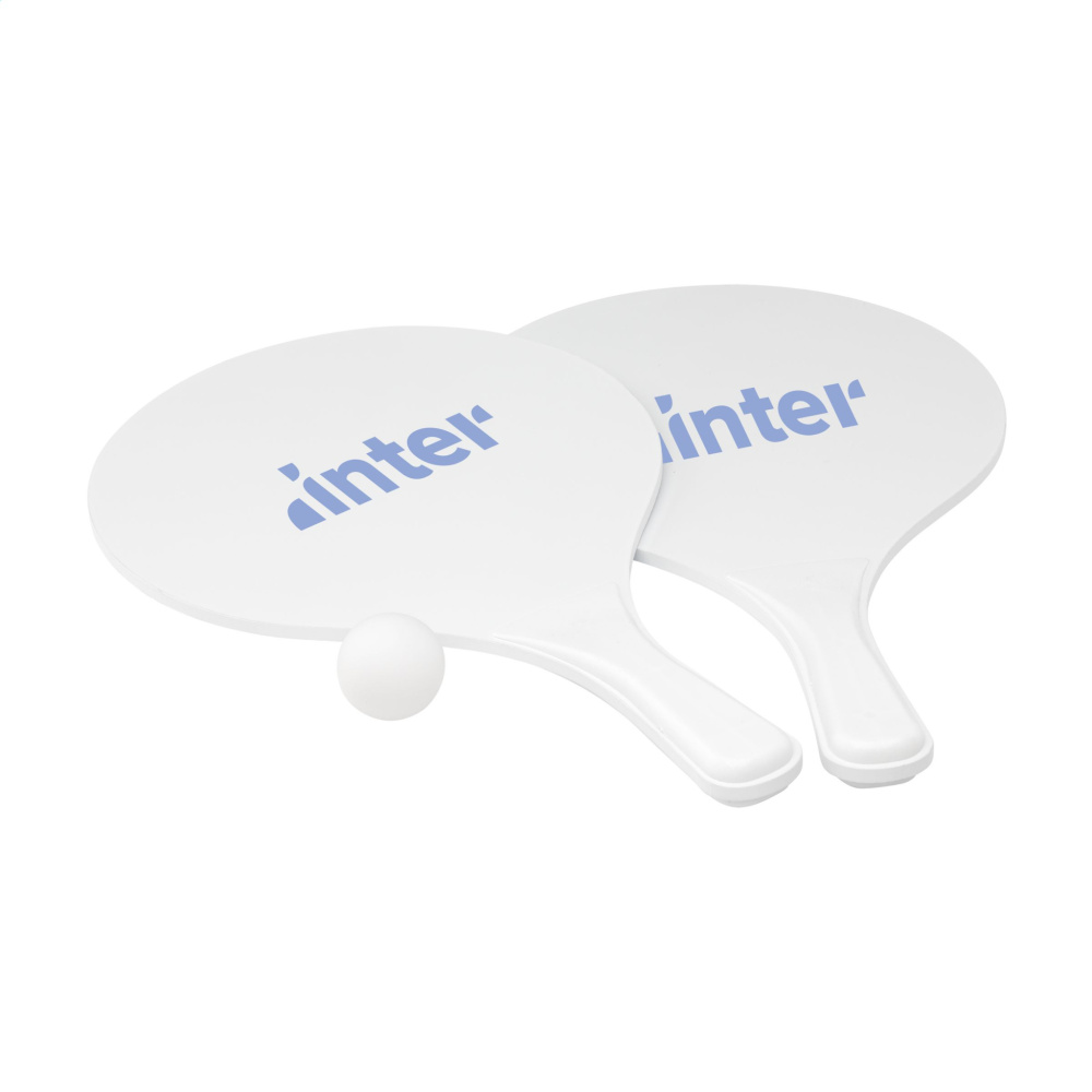 Logotrade Geschäftsgeschenke das Foto: BeachTennis Strandspiel