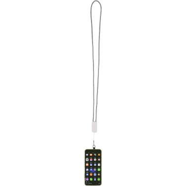 Logotrade Geschäftsgeschenke das Foto: Anser Smartphone Lanyard aus recyceltem Kunststoff mit 27 W 5-in-1 integriertem Kabel