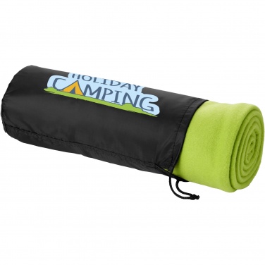 Logotrade promotional items photo of: Huggy fleece plaid blanket with carry pouch