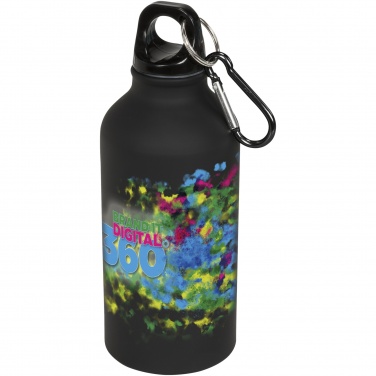 Logo trade business gift photo of: Oregon 400 ml matte water bottle with carabiner