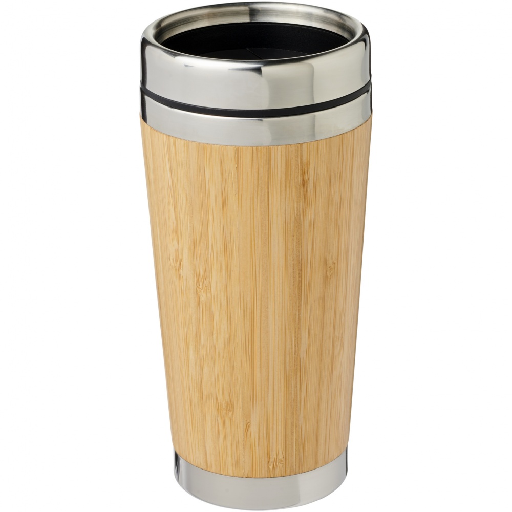 Logo trade business gift photo of: Bambus 450 ml tumbler with bamboo outer