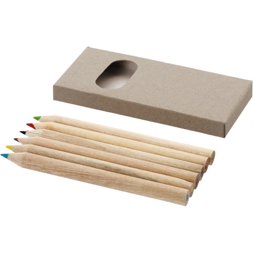 Logo trade corporate gift photo of: Ayola 6-piece coloured pencil set