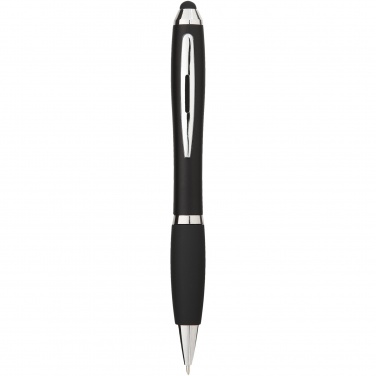 Logotrade promotional gift image of: Nash coloured stylus ballpoint pen with black grip