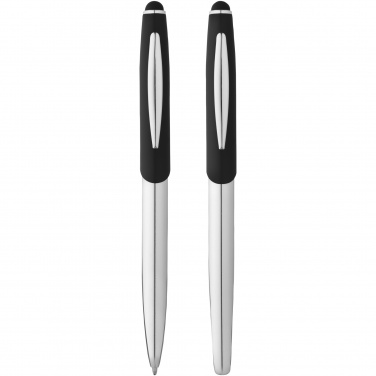 Logo trade business gift photo of: Geneva stylus ballpoint pen and rollerball pen set