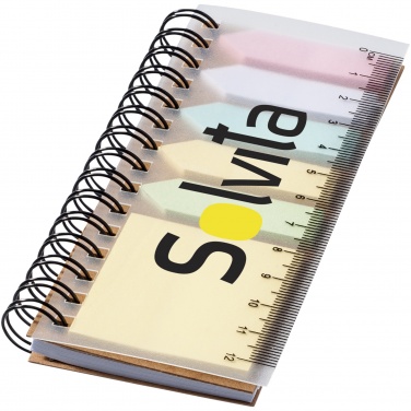 Logo trade promotional items picture of: Spinner spiral notebook with coloured sticky notes