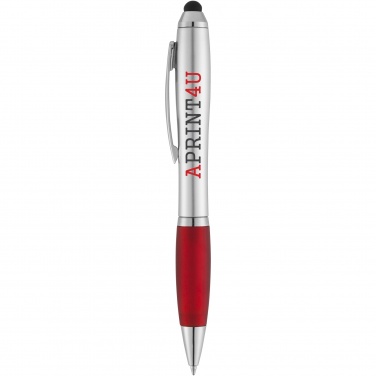 Logo trade advertising products picture of: Nash stylus ballpoint with coloured grip