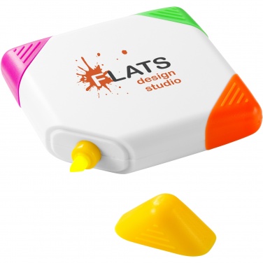 Logo trade advertising product photo of: Trafalgar square-shaped 4-colour highlighter