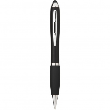 Logotrade promotional gift picture of: Nash coloured stylus ballpoint pen with black grip