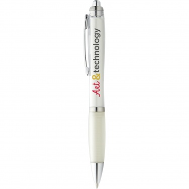 Logo trade promotional gifts picture of: Nash ballpoint pen coloured barrel and grip