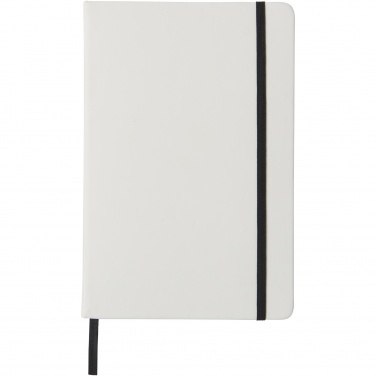 Logotrade promotional giveaway picture of: Spectrum A5 white notebook with coloured strap
