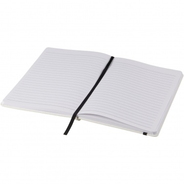 Logotrade promotional products photo of: Spectrum A5 white notebook with coloured strap