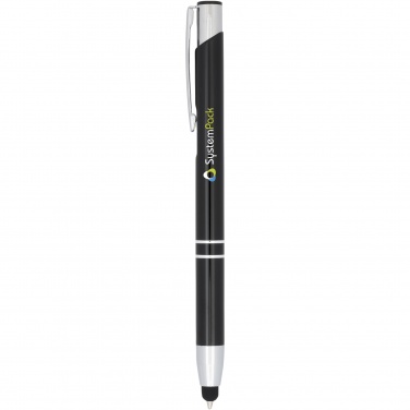 Logo trade promotional gifts image of: Moneta anodized aluminium click stylus ballpoint pen