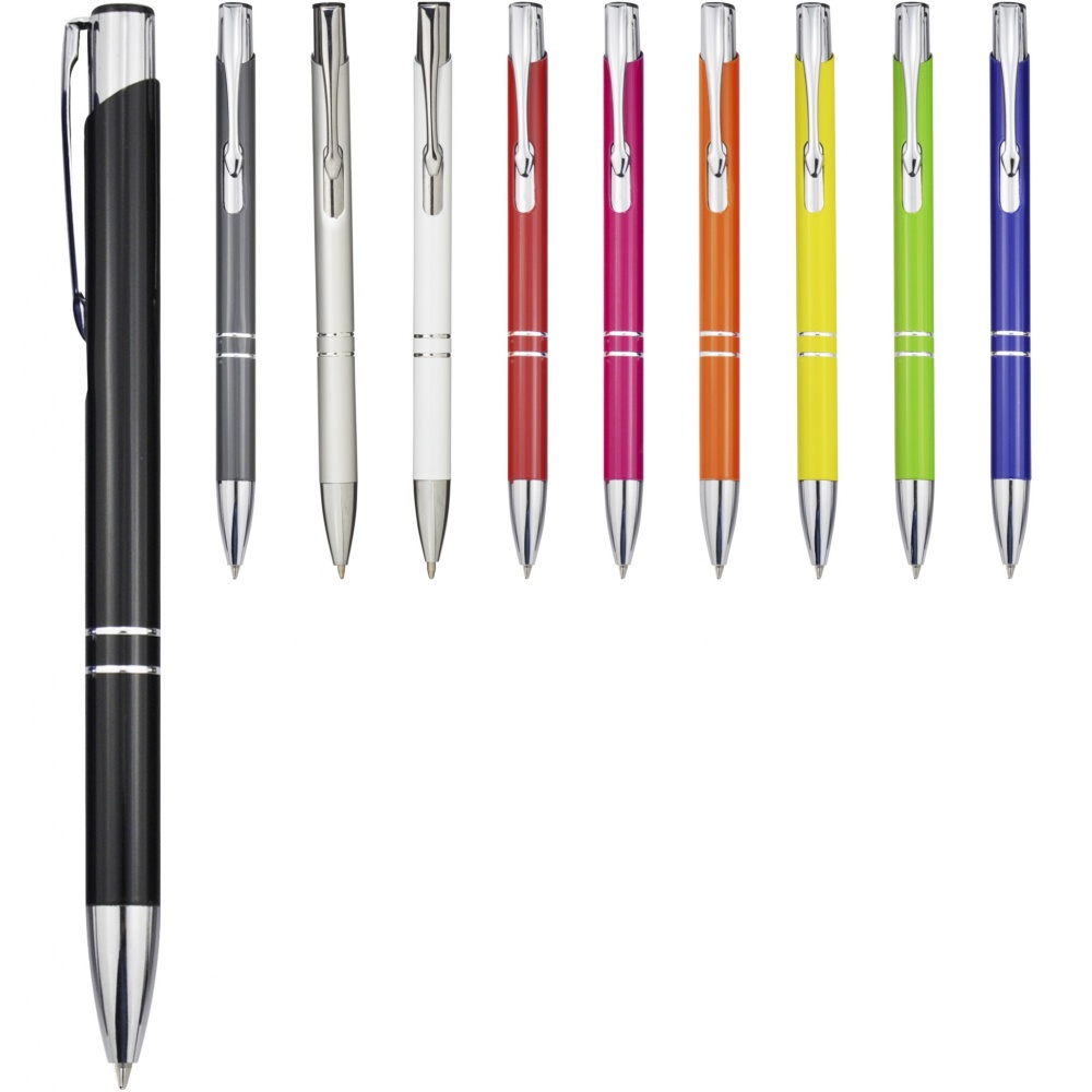 Logo trade advertising products picture of: Moneta aluminium click ballpoint pen (black ink)