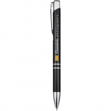 Logotrade promotional gift picture of: Moneta aluminium click ballpoint pen (black ink)