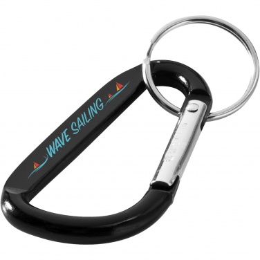 Logo trade promotional giveaways image of: Timor carabiner keychain