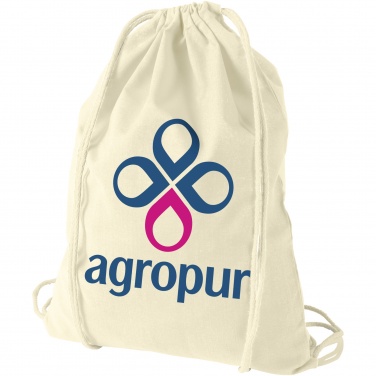 Logotrade promotional product image of: Oregon 100 g/m² cotton drawstring bag 5L