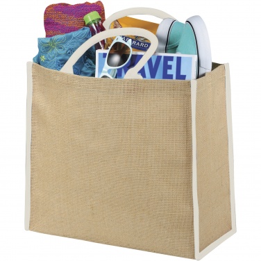 Logotrade corporate gift image of: Harry coloured edge jute tote bag 25L