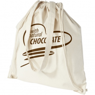 Logo trade promotional item photo of: Eliza 240 g/m² cotton drawstring bag 6L