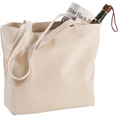 Logotrade business gift image of: Ningbo 320 g/m² zippered cotton tote bag 15L