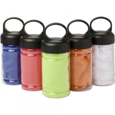 Logo trade promotional giveaways image of: Remy cooling towel in PET container