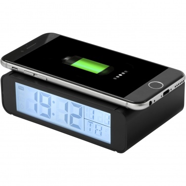 Logotrade promotional gift image of: Seconds 5W wireless charging clock