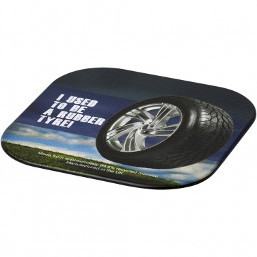 Logo trade promotional gifts picture of: Brite-Mat® square coaster with tyre material