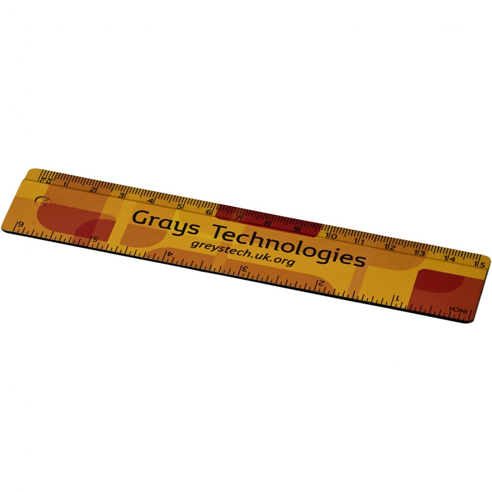 Logotrade advertising product image of: Terran 15 cm ruler from 100% recycled plastic