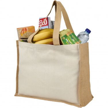 Logotrade promotional items photo of: Varai 320 g/m² canvas and jute shopping tote bag 23L