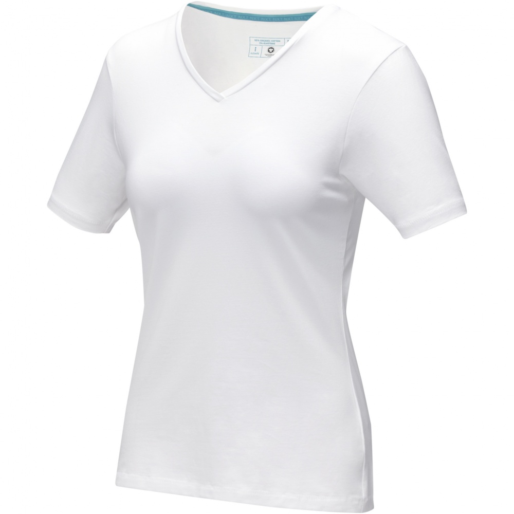 Logo trade promotional items image of: Kawartha short sleeve women's organic V-neck t-shirt