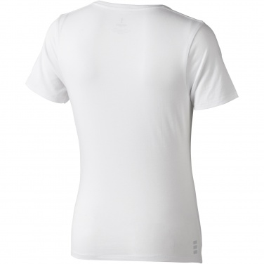 Logo trade promotional giveaway photo of: Kawartha short sleeve women's organic V-neck t-shirt
