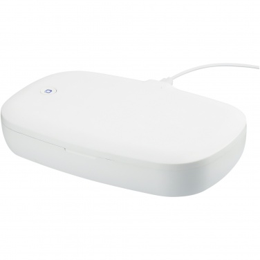 Logo trade promotional product photo of: Capsule UV smartphone sanitizer with 5W wireless charging pad