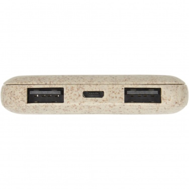 Logo trade promotional giveaways image of: Asama 5000 mAh wheat straw power bank