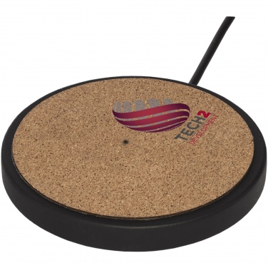 Logo trade promotional products image of: Kivi 10W limestone/cork wireless charging pad