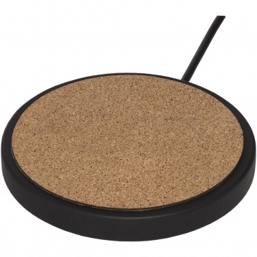 Logo trade promotional items picture of: Kivi 10W limestone/cork wireless charging pad