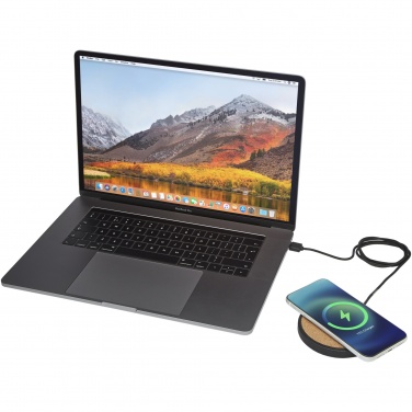 Logotrade promotional item image of: Kivi 10W limestone/cork wireless charging pad