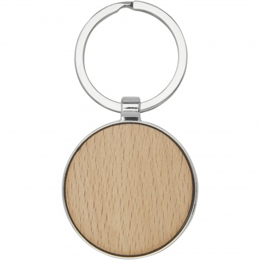 Logotrade promotional giveaway picture of: Moreno beech wood round keychain