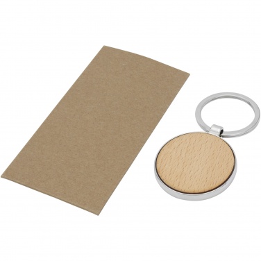 Logotrade promotional gift image of: Moreno beech wood round keychain