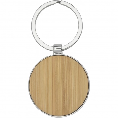 Logo trade promotional giveaways image of: Nino bamboo round keychain