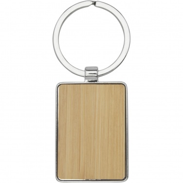Logo trade advertising products picture of: Neta bamboo rectangular keychain