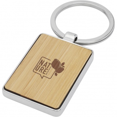 Logo trade promotional products picture of: Neta bamboo rectangular keychain