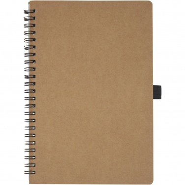 Logotrade business gift image of: Cobble A5 wire-o recycled cardboard notebook with stone paper