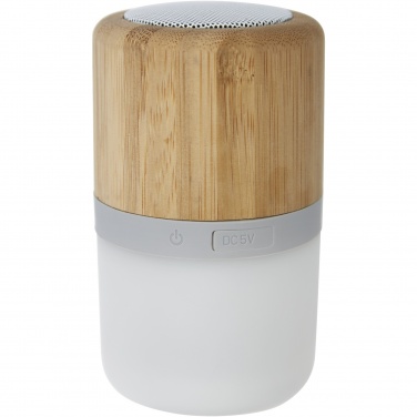 Logo trade promotional items picture of: Aurea bamboo Bluetooth® speaker with light 