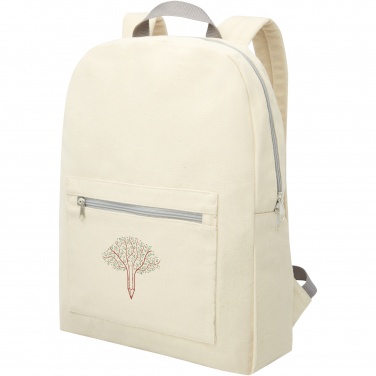 Logo trade promotional merchandise photo of: Pheebs 450 g/m² recycled cotton and polyester backpack 10L