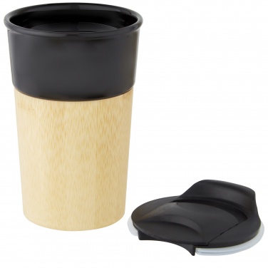 Logo trade promotional products picture of: Pereira 320 ml porcelain mug with bamboo outer wall