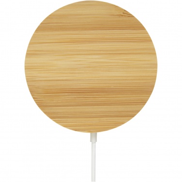Logotrade corporate gift picture of: Atra 10W bamboo magnetic wireless charging pad
