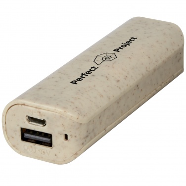 Logo trade corporate gifts picture of: Yoko 1200mAh wheat straw power bank