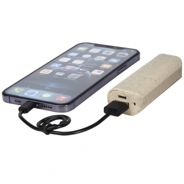 Logo trade promotional gifts picture of: Yoko 1200mAh wheat straw power bank