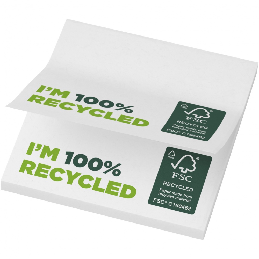 Logo trade promotional merchandise image of: Sticky-Mate® recycled sticky notes 75 x 75 mm