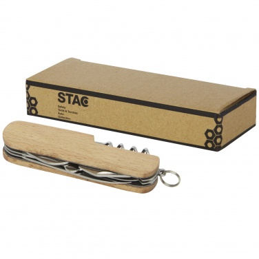 Logo trade advertising products image of: Richard 7-function wooden pocket knife